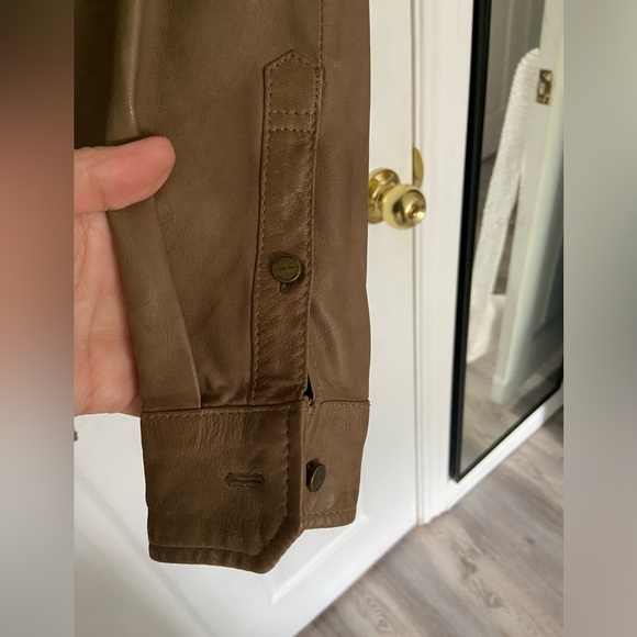 ZARA 100% Leather Shirt Size S - Picture 5 of 14